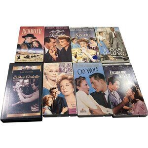 Romance Western VHS Tape Lot Errol Flynn Bette Davis John Wayne Hepburn 40s 50s